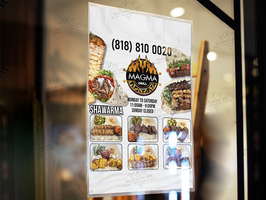 custom window cling printing