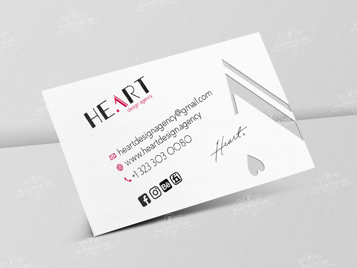 custom die cut business cards
